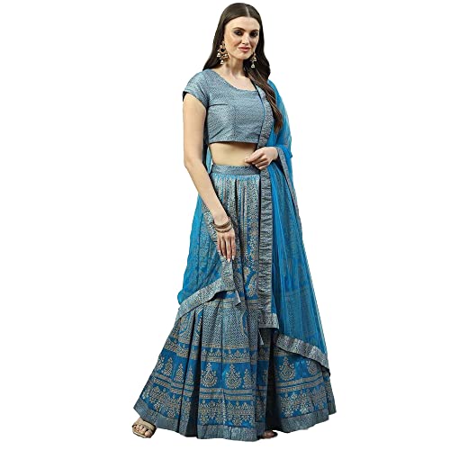 Image of BIBA Womens Polyester Readymade Lehenga Set