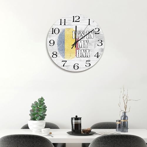 Horloge murale drapeau du Tchad en bois, idee cadeau originale deco maison