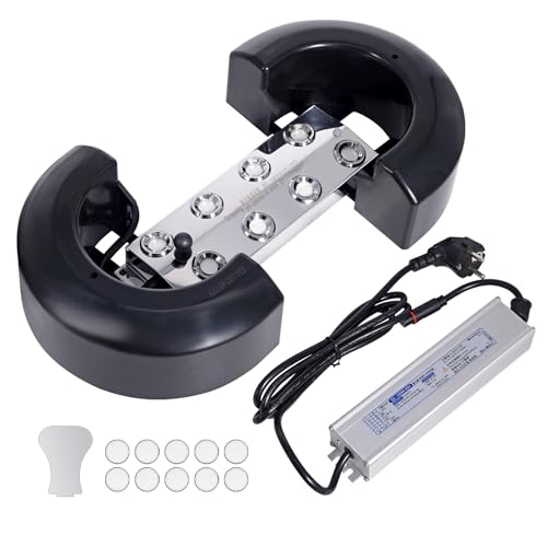 MUYIRTED Kit Brumisateur Ultrason pour Fontaine, 6400ml/H, 8 Têtes Nebulisateur Humidificateur avec Alimentation 350w DC Et Bouée, Mist Maker Fogger...