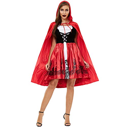 Costume de petit chaperon rouge cape épaisse femme pour offrir cadeau cosplay S-3XL
