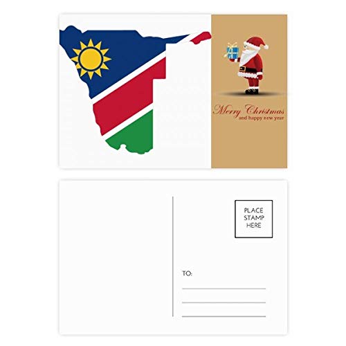 Carte d'Afrique Père Noël de Namibie : lot de 20 cartes postales festives pour correspondances