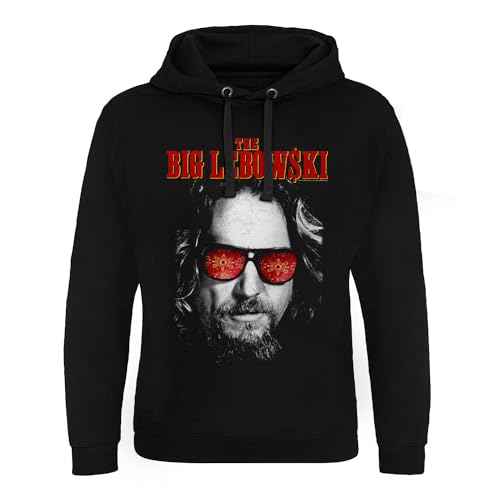 The Big Lebowski Officially Licensed Dude In Shades Epic Hoodie (Black), Large