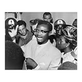 HISTORIX Vintage 1960 Patrice Lumumba Photo Print - Vintage Photo of Patrice Emery Lumumba Speaking with Supporters Wall Art Poster Print (8x10 Inch)