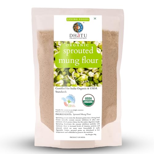 Dhatu Organics Sprouted Moong/Green Gram Flour - 1 Kg | Ready to ...