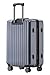 Münicase M816 TSA-Schloß Koffer Reisekoffer Trolley Kofferset Hardschale Boardcase Handgepäck (Grey, Mittler Koffer)