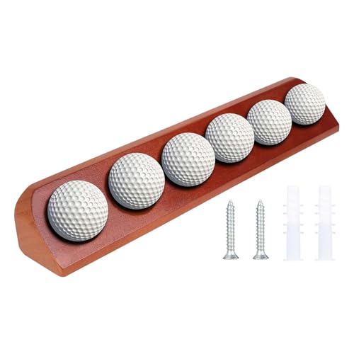 Soporte de almacenamiento para colección de golf en madera noble ideal para pared o escritorio
