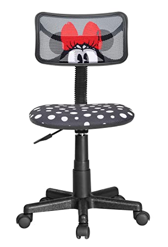 Image of Disney Minnie Mouse Adjustable Swivel Mesh Rolling Desk Chair, for Kids, Teens and Adults