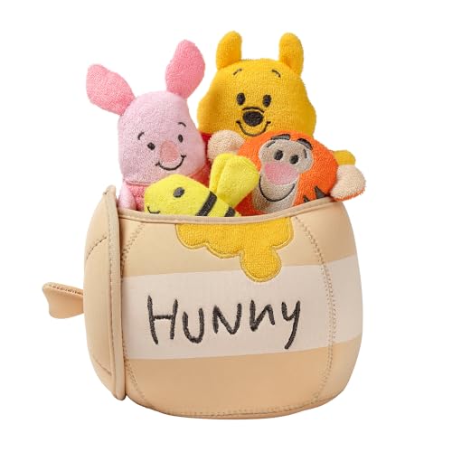 Image of Lambs & Ivy Disney Baby Winnie The Pooh Honey Pot Terry/Neoprene Bath Toy Set