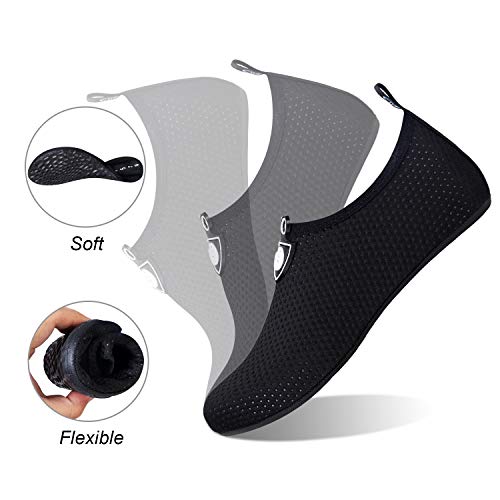 Image of WateLves Water Shoes for Womens Mens Barefoot Quick-Dry Aqua Socks for Beach Swim Surf Yoga Exercise New Translucent Color Soles