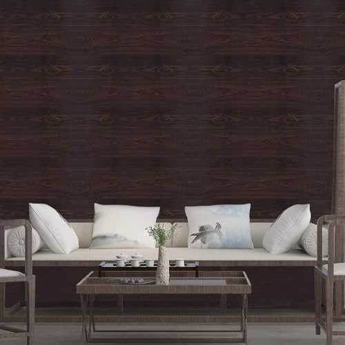 Image of WISDOM Brown Rustic Wooden Wallpaper (1 Feet X 4 Feet)