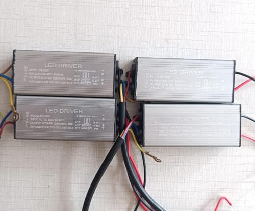 Image of 1 Quantity 50W, 1200mA, LED Flood Light Driver, Input: AC 100-300V, Output: DC 24-40V, IP-65, Waterproof, BIS Approved (Pack of 1)