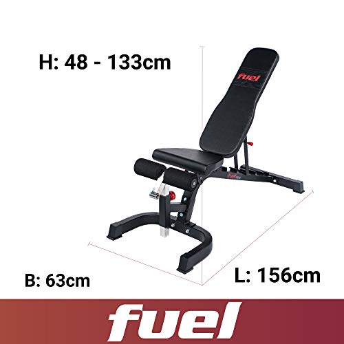 HB200 Multifunktions-Hantelbank, 4-in-1 Hantelbank: Flachbank, Schrägbank, Negativbank und Bauchtrainerbank, bis 272kg belastbar, Sitzpolster und Rückenlehne mehrfach verstellbar – Bild 3