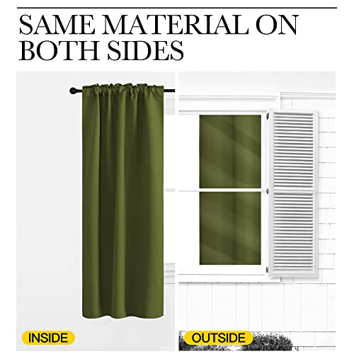 image for NICETOWN Christmas Living Room Blackout Curtains - (Olive Green Color)