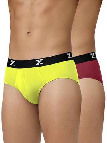 Image of XYXX Men's Ace Micromodal Regular Fit Solid Antimicrobial Briefs with No Marks Waistband (Pack of 2)