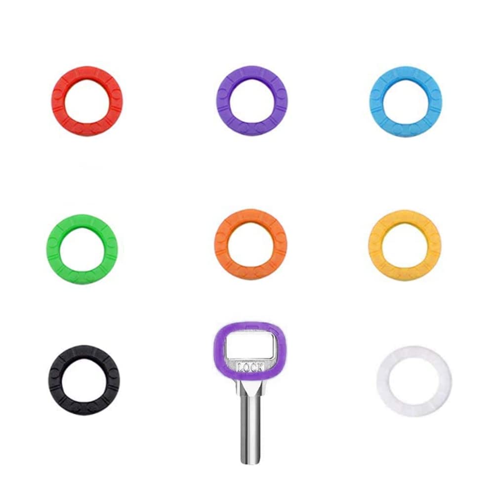 Key Caps Covers, 8 Pieces Flexible Key Cover, Assorted Colors Keycaps, Easy Identifying Door Key