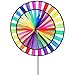Produktbild HQ Design Windspiration - Magic Wheel, UV-beständige und wetterfeste Windspiel Deko für Garten, Terrasse und Balkon, inklusive Standstab (Duett Rainbow)