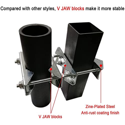 Pince de mât double robuste kit de support de pôle en V antirouille - 3