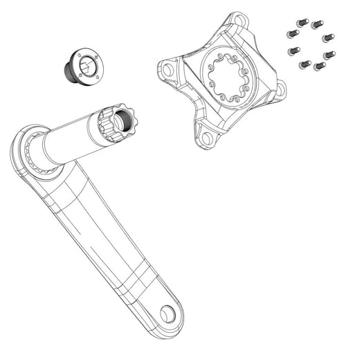Image of SRAM Crank Bolt Kit with Torx T20 Removable Spider Mounting - Durable Silve | bike-cranksets-and-accessories