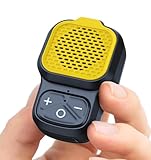 KAIY Clip On Bluetooth Speaker, Wearable Portable Bluetooth Speaker with Handsfree Call, Small Outdoor Speakers with IPX6 Waterproof and Dustproof, 10 Hour Perfect for Running Hiking, Yellow