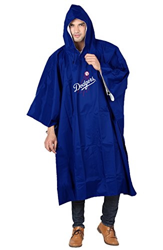 Officially Licensed MLB Los Angeles Dodgers Deluxe Poncho, 44” x 49” (One size fits all)