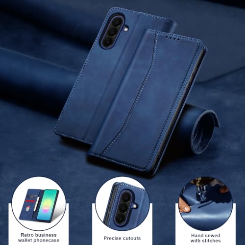 Image of Jasonyu Flip Wallet Case for Samsung Galaxy A27,Blue