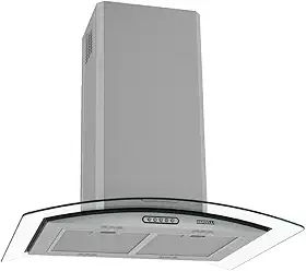 Coifa Exaustor Ilha Vidro Curvo 75cm Inox Nardelli 4 a 6 Bocas 110V