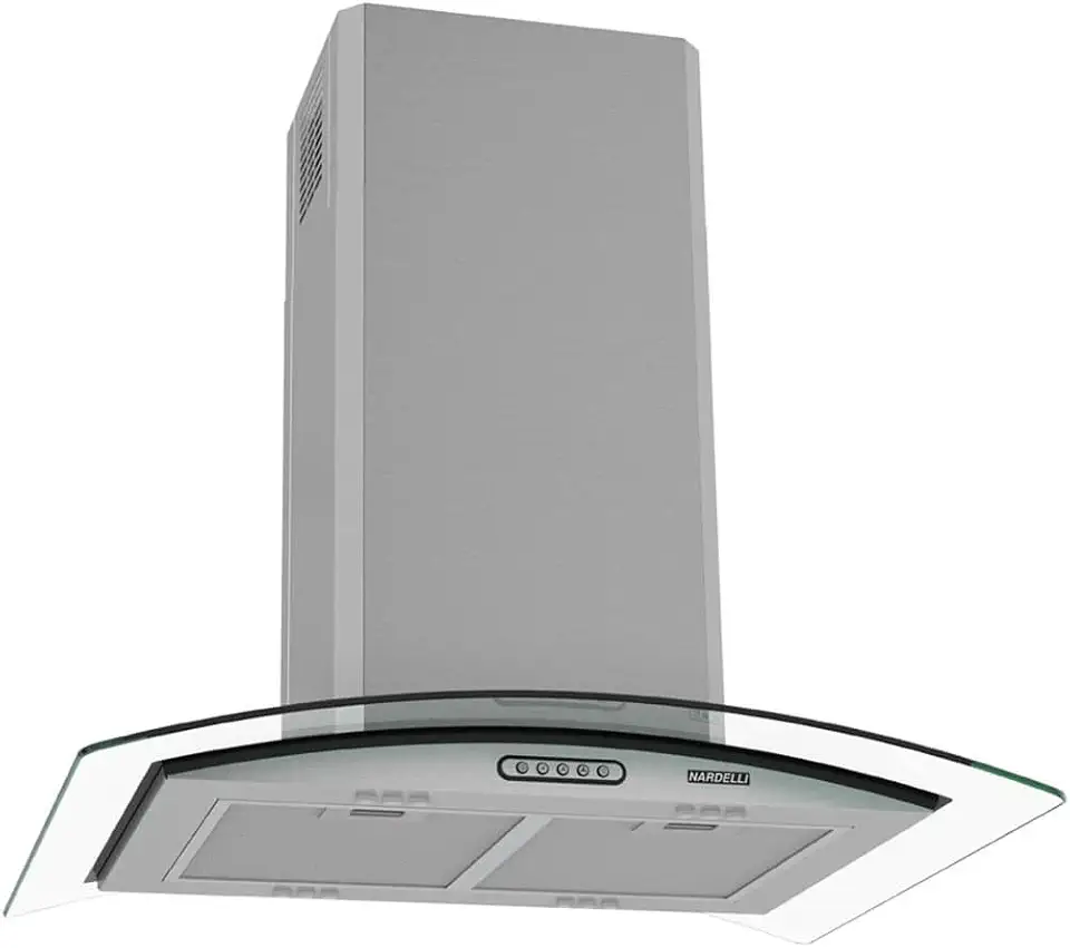 Coifa Exaustor Ilha Vidro Curvo 75cm Inox Nardelli 4 a 6 Bocas 220V