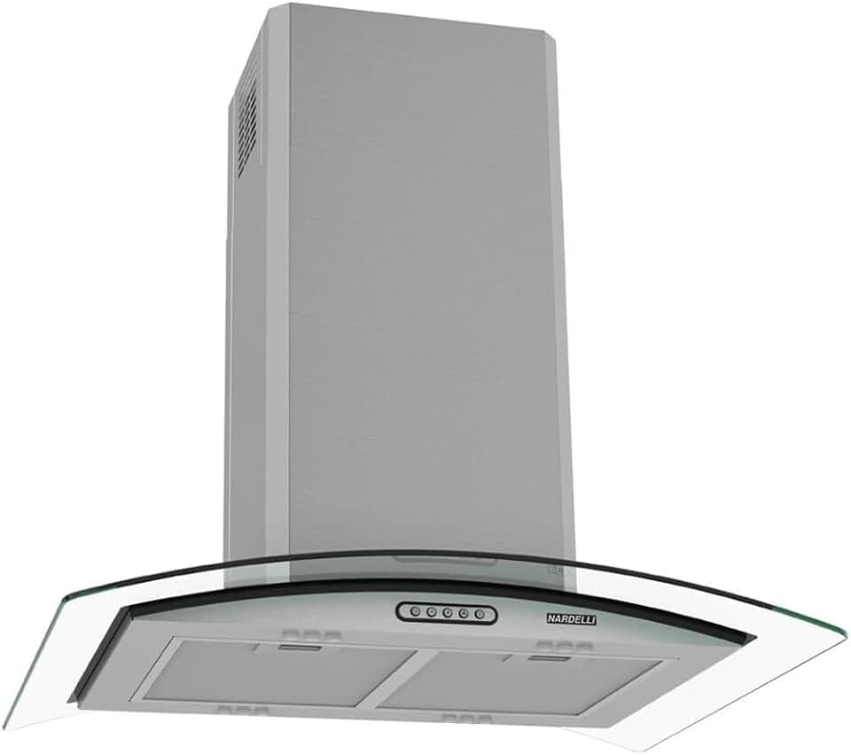 Coifa Exaustor Ilha Vidro Curvo 75cm Inox Nardelli 4 a 6 Bocas 220V