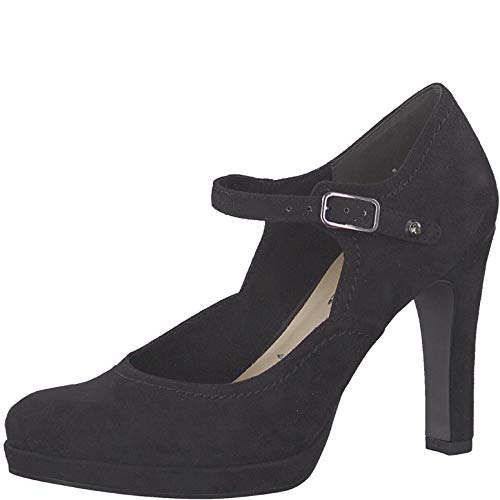 Tamaris Damen Plateaupumps 1-1-24451, Frauen Pumps,Plateau-Sohle,festlich,Oktoberfest,Dirndl,Wiesn,Trachten-Schuh,Touch-IT,Black Uni,40 EU / 6.5 UK