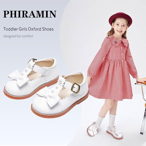 Image of PHIRAMIN Toddler Girl Mary Jane Dress Shoes-Little Girl School Uniform Shoes for Wedding Party