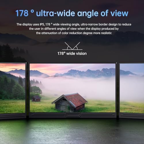 Image of 15.6 Inch Portable Monitor, FHD 1080P IPS Screen,Portable Monitor for Laptop,Ultra-Slim Plug & Play USB-C /HDMI External Second Monitor for Laptop, Phone, PS5, Xbox, Switch, PC (15.6 inch)