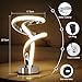 Lightess Modern Spiral RGB Table Lamp, Touch Dimmable LED Nightstand Lamp, 10 Light Modes Bedroom lamp, LED Bedside Lamps for Home Decor Living Room Office