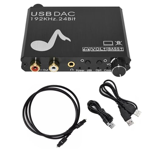 Digital Coaxial Optical to Analog Audio Converter, Stereo L+R and 3.5mm Jack Audio RCA Adapter Sound Card Adapter