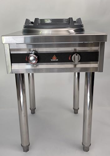 WOXFIRE Chef-Designed Twin-Turbo Outdoor Wok Burner 100 000 BTU 3-Stage Fire Control Propane Ready Plug-and-Play