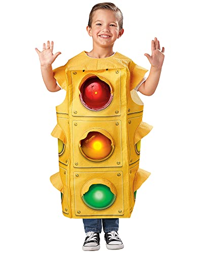 Seasons 3D Traffic Light Costume for Child 5-7 Years, Stop Light Lamp