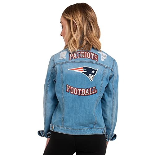 FOCO New England Patriots NFL Womens Denim Days Jacket - L