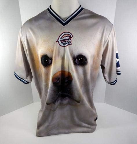 Miniatura 2 de 2017 Syracuse Chiefs Enny Romero #28 Game Used Signed Brown Dog Night Jersey - Game Used MLB Jerseys