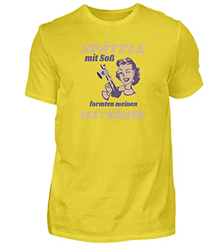 T-shirt pour homme avec inscription en allemand « Spätzle mit Soß », or, L