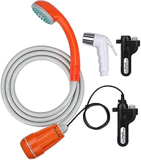 KEDSUM Portable Camping Shower, Camping Shower Pump with Dual Detachable USB Rechargeable Batteries
