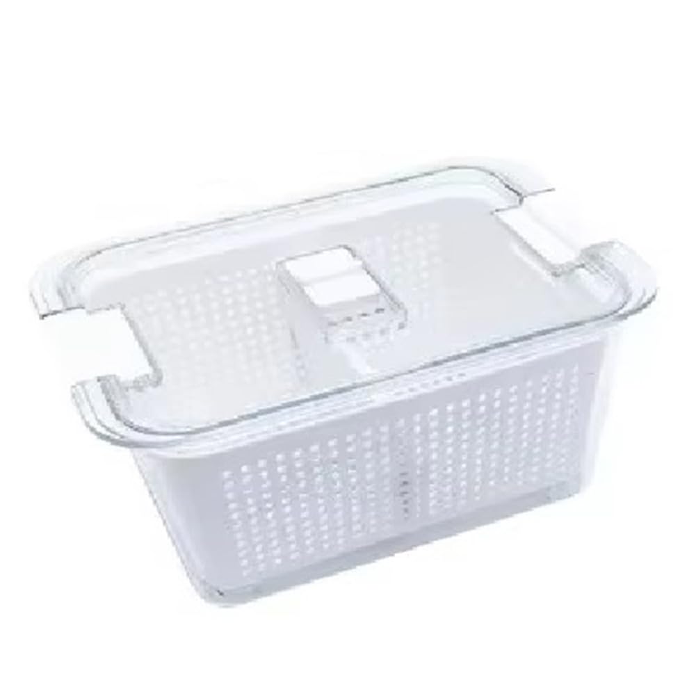 Osmond Refrigerator Preservation Box, Transparent Sealed Container for Vegetables and Fruits, Food Grade with Drain Feature A