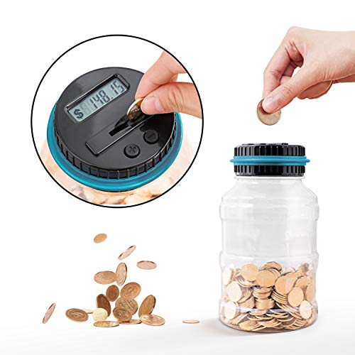 Large Piggy Bank for Boys Adults, Vcertcpl Digital Coin Counting Bank