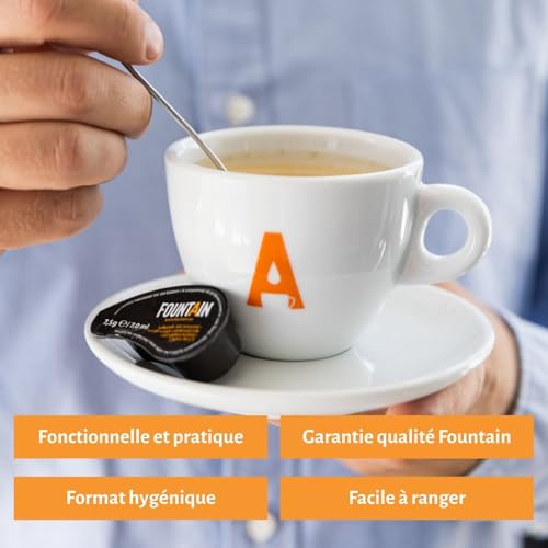 Fountain – Kaffeesahne-Portionsbecher 7,5 g – Kondensmilch in Einzelportionen in einer Spenderbox – für eine Tasse Kaffee oder Tee – 7,5 g × 200 Portionen