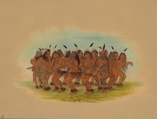 Animal Dance K'nisteneux George Catlin peinture moderne toile salon