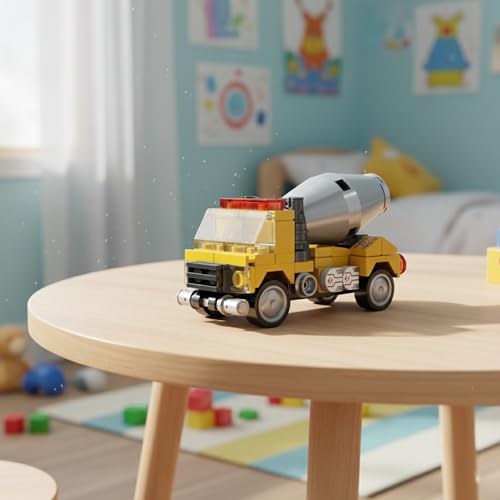 Image of STEM Construction Vehicle Building Blocks Set (83 Pcs) | DIY Cement Truck Toy for Kids 7+ Years (Boys & Girls) | Educational Engineering Toy | Creativity & Problem Solving