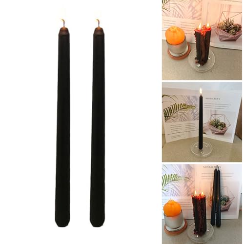 2 Pcs Clean Burn Halloween Candles for Dining Table Bedroom Party Basket - image 6
