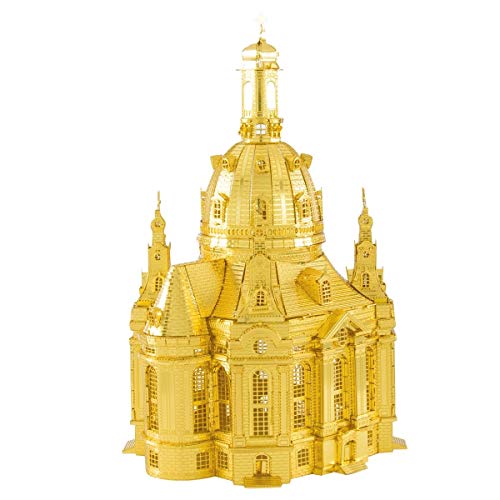 Preisvergleich Produktbild Fascinations ICX119 Metal Earth Metallbausätze - Wahrzeichen Dresdener Frauenkirche, lasergeschnittener 3D-Konstruktionsbausatz, 3D Metall Puzzle, DIY Modellbausatz mit 2 Metallplatinen, ab 14 Jahre