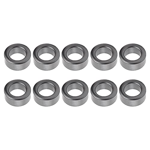 YOKIVE 10 uds núcleo de ferrita toroidal, núcleos de ferrita toroidal para transformadores de potencia, supresión de interferencias (gris oscuro, 22.5 x 13.5 x 10 mm)