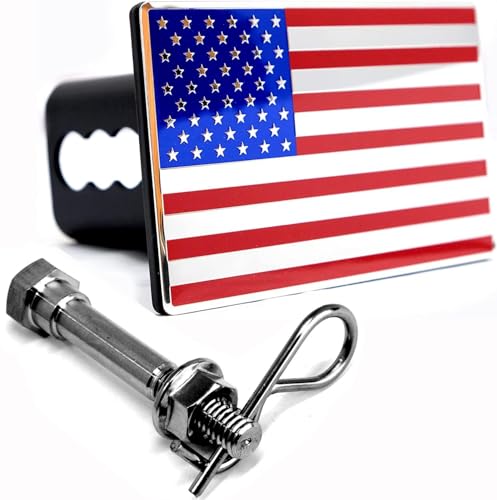 eVerHITCH USA American Flag Metal Hitch Cover
