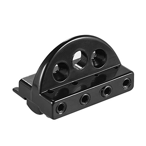 KKmoon Conjunto de porca de travamento de corda para baixo elétrico de 4 cordas sem cabeça com 2 cha