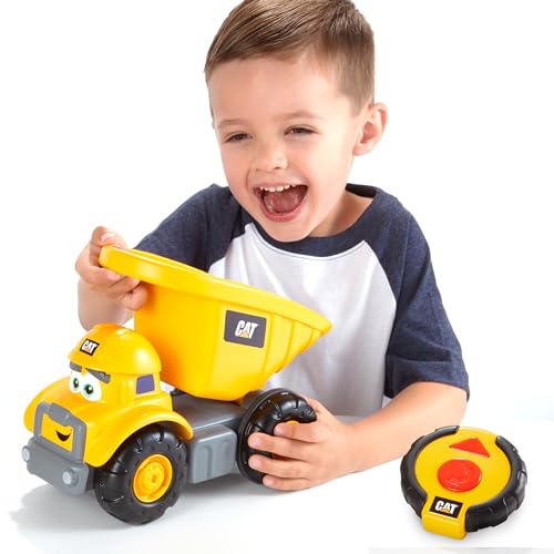 CAT Construction Toys, Junior Crew Lil' Movers Remote Control Truck, RC Car + Dump Truck, Working Headlights, with Child Friendly Controller - Thumbnail 6